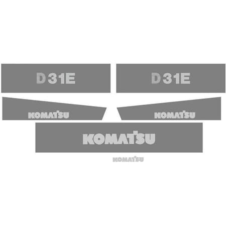 Aftermarket D31E New Komatsu Dozer Decal Set with Stripe KOMD31E-20WSDECALSET